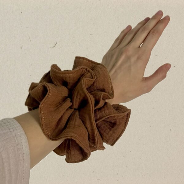 Muslin hair scrunchie