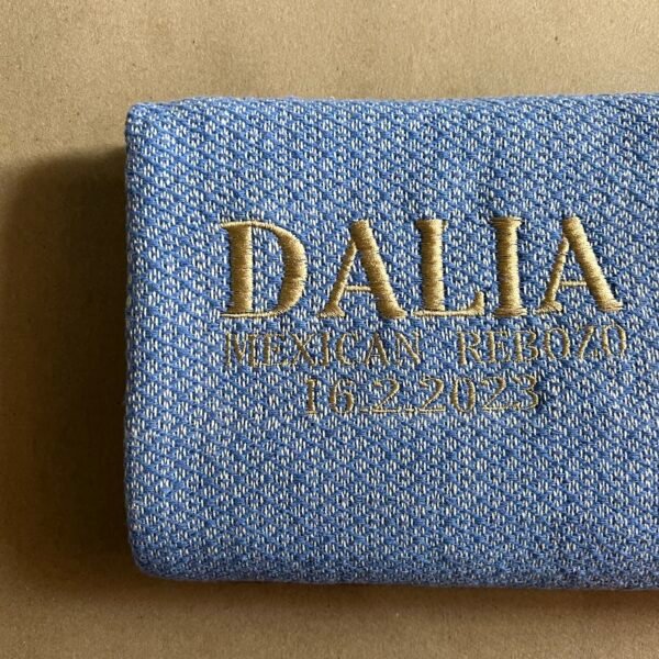 Custom embroidered text