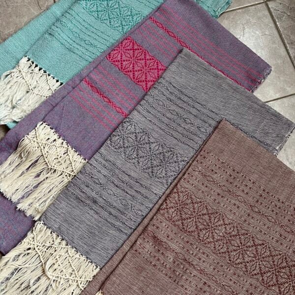 Rebozo Flor Lirio doble hilo