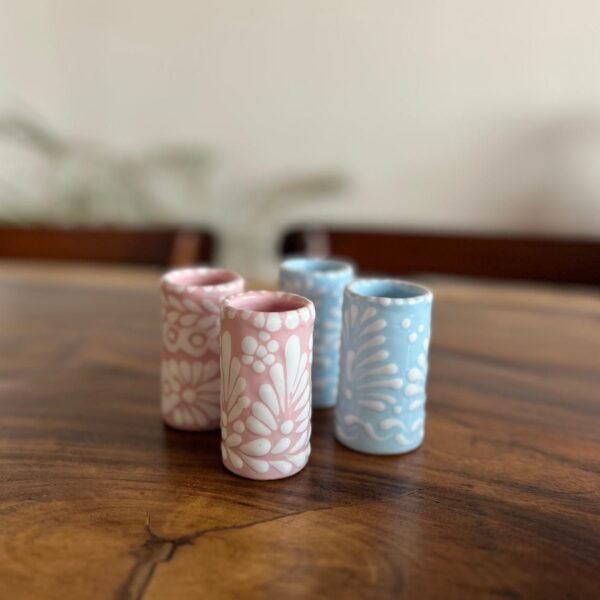 Set: 4 ceramic shot glasses